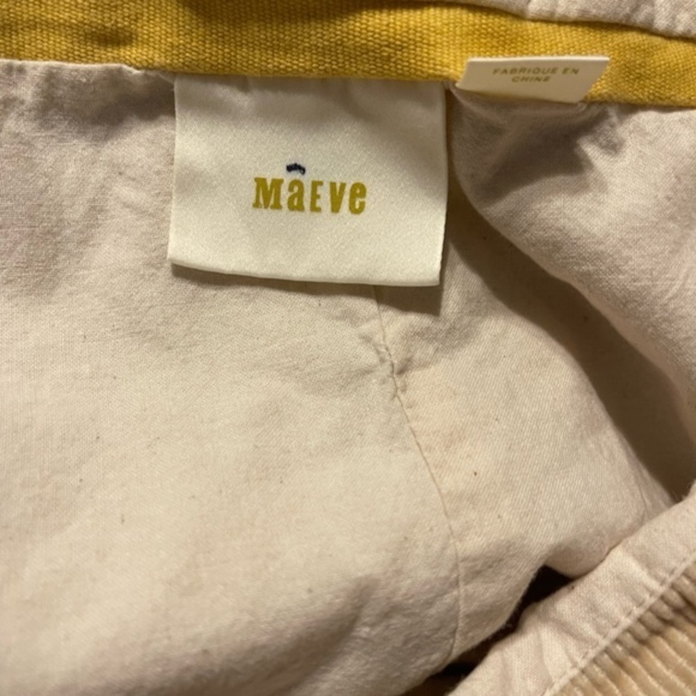 Maeve Anthropologie 8‎ 100% cotton khaki side zip fully lined pencil skirt - Picture 2 of 7